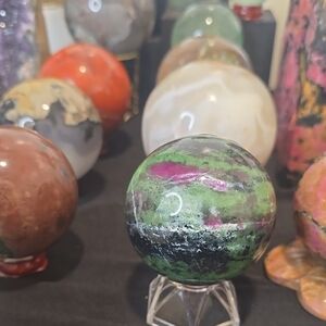 Ruby In Zoesite Sphere